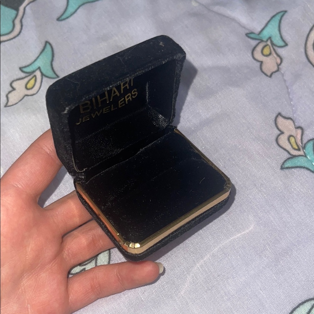 Bihari Jewelers Black and Gold Jewelry Box